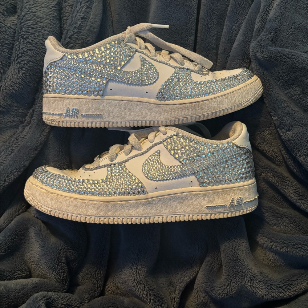 Rhinestoned Nike Air Force 1s *READ DESCRIPTION*